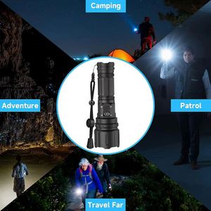 CITICITY <b>LED</b> Flashlight High Lumens 1500 <b>Rechargeable</b> Tactical 4 Modes Adjustable Focus Multifunctional Portable Aluminum - Product Image 6