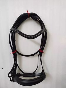Brida Anatómica Premium de Cuero Negro para Caballo con Cabezada Acolchada, Freno y Frentera Curva. - Product Image 2