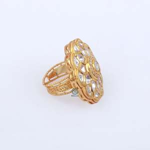 Riva Polki Designer Casual Women's Zircon Gemstone Fashion Ring - Product Image 3
