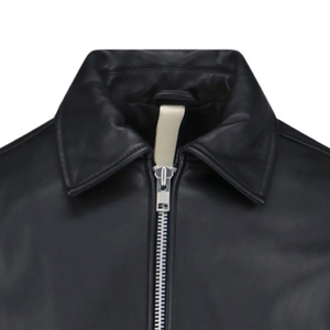 Men's Genuine Leather Jacket Wholesale High Quality Custom Size Made Durable Outerwear for All Seasons Men's Leather Jacket - Product Image 2