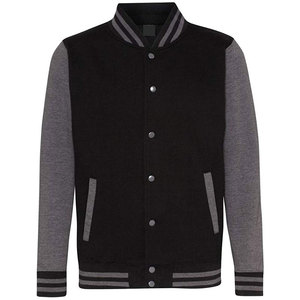 Chaquetas Deportivas Personalizadas al por Mayor para Hombre, Chaqueta Varsity de Satén con Cuello Alto Delgado en Blanco y Azul para el Equipo Warriors Starter - Product Image 2