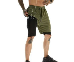 Short de plage personnalisé de haute qualité avec compression intégrée, en polyester et élasthanne, pour l'été, la gym, le sport et les entraînements - Product Image 2