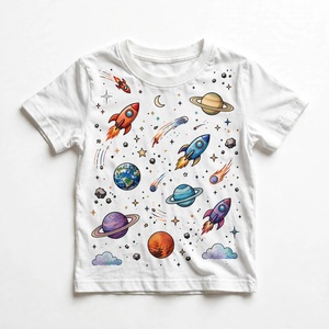 Nouveauté T-shirt imprimé pour enfants, design personnalisé, col rond, décontracté, respirant, écologique, séchage rapide, 100% coton, vêtements d'été en provenance du Bangladesh - Product Image 1