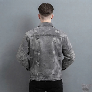 Wholesale Men Casual Denim <b>Jacket</b> for men Custom Long Sleeve <b>Light</b> Weight Breathable Fashion Premium Quality Cotton Denim <b>Jacket</b> - Product Image 3