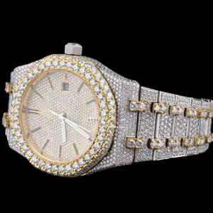 Reloj de Hombre Moderno y Lujoso con Incrustaciones de Diamantes Moissanite, Estilo Hip Hop, Caja Redonda con Diseño Clásico, Superventas - Product Image 5