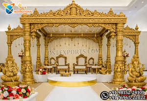 Mandap Balaji Mataji Manavarai del Sur de la India, Mandap de Boda Tamil Personalizado en EE. UU., Compre un Mandap Dorado para Bodas Hindúes en EE. UU. - Product Image 3