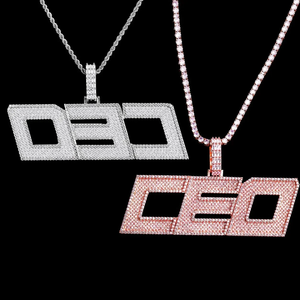Colgante de Letra Personalizado con Nombre, Chapado en Oro Blanco, con Incrustaciones de Moissanita Plateada, Joyería Hip Hop para Hombre, Amuleto Distintivo Personalizado - Product Image 4