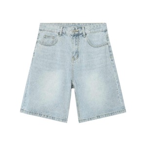 Pantalones Cortos de Mezclilla para Hombre, Bordados, Desgastados, de Pierna Recta, Cintura Media, de Algodón, Estilo Casual, Urbano, Hip Hop, para Verano - Product Image 2