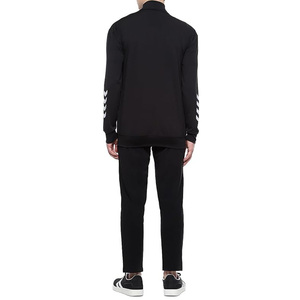 Black Track Suit Set <b>Zip</b> <b>Up</b> <b>Jacket</b> Elastic Waist Pants Side Pocket Sports Outfit for Running Yoga - Product Image 3