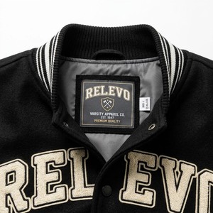 Fabricante de Chaquetas Varsity, Chaqueta Letterman para Hombre al por Mayor, Chaqueta Bomber de Béisbol Personalizada con Mangas de Cuero y Cuerpo de Lana, Chaqueta al por Mayor - Product Image 4
