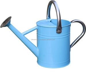 Arrosoir en bleu avec bec et poignée en acier inoxydable pour une durabilité supplémentaire, jardinage, outils - Product Image 1