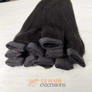 ผมมนุษย์100% เวียดนามผมหางม้าสีดำธรรมชาติ100-150กรัม/ชิ้นความยาว8 "-36" - Product Image 4