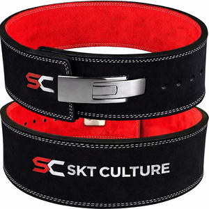 Cinturón de Levantamiento de Pesas Personalizado con Hebilla de Palanca de 10 mm, de Cuero Vacuno Antideslizante, Color Rosa, Unisex, Soporte para la Espalda, para Powerlifting - Product Image 1