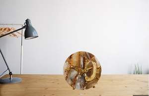 Horloge murale en résine artisanale de luxe, moderne, étanche, surdimensionnée, avec veilleuse, pour mariage, retraite, Ramadan, Pâques, décoration intérieure, salle à manger - Product Image 2