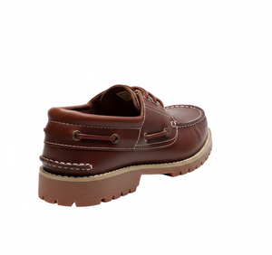 Maden Mocassins bateau pour hommes, style rétro britannique, à plateforme, à 3 œillets, coupe basse, style workwear classique, été hiver, en cuir de vachette, confort souple - Product Image 6