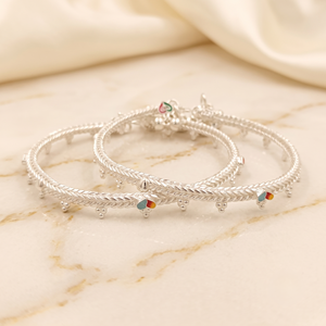 DIVYORO V LINK RAINBOW SILVER ANKLET สร้อยข้อเท้าสีเงินรุ้ง - Product Image 2