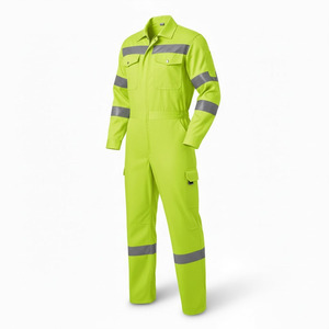 Overoles de Seguridad de Alta Visibilidad, Unisex, Transpirables, de Algodón y Poliéster, Fluorescentes, Resistentes al Polvo y al Viento - Product Image 2