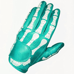 Guante de Golf SAAR INDUSTRIES SI-N-G-G-08 de Piel Genuina de Cabretta Suave con Estampado de Esqueleto Verde Menta, para Mano Derecha, Unisex, Antideslizante, con Gancho - Product Image 5