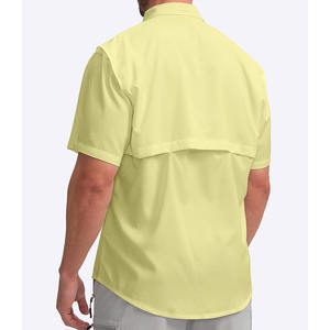 Camisetas de Pesca de Alto Rendimiento, Tejido de Algodón y Spandex, Estilo Urbano, Color Sólido, para Hombre - Product Image 2