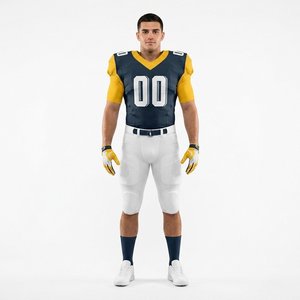 Quick Dry Polyester <b>Material</b> Factory Price Custom American Football Uniform with Custom Logo and Team Numbers Direct OEM Service - Product Image 1