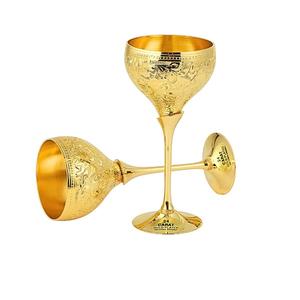 Cáliz Vintage de Latón Dorado Hecho a Mano, Copa Medieval Renacentista, Regalos para Aniversario de Bodas, Artículos de Bebida Ceremoniales Novedosos - Product Image 4