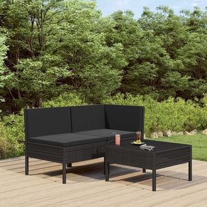 Conjunto de Muebles de Jardín Negros para Patio - Product Image 1