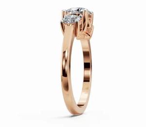 Anillo Triad of Eternity con Diamantes Cultivados en Laboratorio de 1.260 Quilates, 3 Piedras Grandes, Oro Sólido de 9KT, 14KT, 18KT, Oro Amarillo, Rosa y Blanco, Regalo de Joyería - Product Image 2