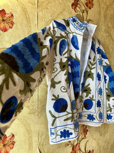 Chaqueta Bordada Kantha de Algodón Blanco para Mujer, Mangas Largas, Estampado Floral, Ropa Étnica de Invierno, Prenda Exterior Informal de Moda - Product Image 5