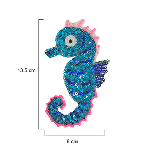 Parche de Lentejuelas con Forma de Caballito de Mar Colorido para Diseño de Moda - Product Image 2