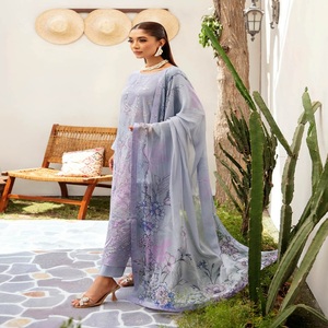 ชุดปาร์ตี้ปากีสถานคอลเลกชันสนามหญ้าสำหรับผู้หญิงชุด3ชิ้นโดย Ramsha Vol MASHAAL-12ส่าหรีสำหรับสาวๆชุดแต่งงาน - Product Image 3