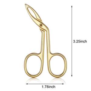 Pincettes à sourcils en acier inoxydable, 3 pièces, pincettes à pointe incurvée de luxe, épilateur réutilisable, pincettes durables faites à la main - Product Image 6