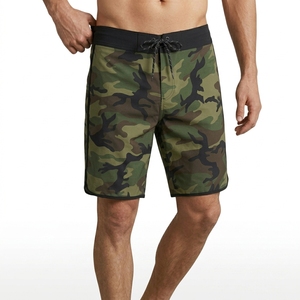 Shorts de bain décontractés pour hommes à imprimé camouflage, séchage rapide, avec cordon de serrage à la taille - Product Image 1