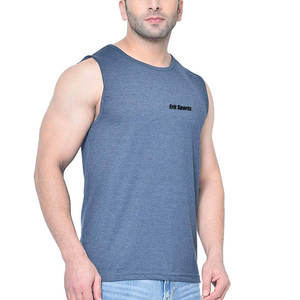 เสื้อยืดแฟชั่นแขนกุดสำหรับผู้ชาย สีพื้นแบบกำหนดเอง คุณภาพดีเยี่ยม เสื้อผ้าใส่สบาย เสื้อยืดผู้ชาย - Product Image 3