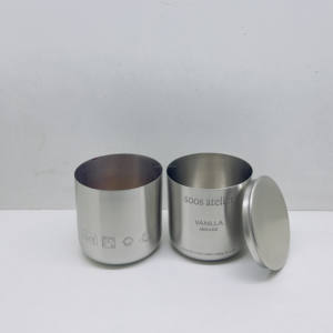 ฝาปิดขวดเทียนเปล่าทำจากเหล็กกล้าไร้สนิมขัดเงา ผลิตด้วยมือ เป็นมิตรกับสิ่งแวดล้อม ทนทาน รับทำโลโก้ตามสั่ง ขายส่ง - Product Image 5