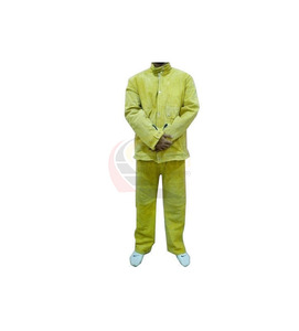 Chaqueta de Soldador de Cuero Reforzado Industrial, Resistente a la Radiación, Protección Contra Vapores, Ropa de Seguridad Contra Incendios - Product Image 1