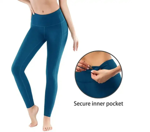 High Waist Seamless <b>Leggings</b> Women Yoga Pants With <b>Pocket</b> Breathable Quick Dry Full Length Activewear - Product Image 2