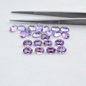 พลอยอเมทิสต์บราซิลสีม่วงธรรมชาติไม่ผ่านการบำบัดขนาด7x9มม. อัญมณีทรงรีเจียระไนแบบเจียระไน - Product Image 3