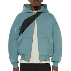Custom Full Zip Hoodie Men's Heavyweight Zip Up Hoodies Oversized Cotton Fleece Sweatshirt Streetwear Zipper Hoodie - Product Image 1