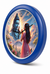 Panchmukhi Hanuman Modern Wall <b>Clock</b> Plastic & Glass Frame Digital Printed Round Hanging <b>Clock</b> Spiritual Home Decor Gift Item - Product Image 4