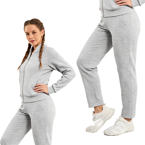 Conjunto de Sudadera con Capucha y Cremallera para Mujer, Estilo Urbano, Algodón, Corte Regular, Venta al por Mayor de Fábrica - Product Image 3