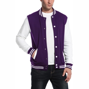 Veste universitaire streetwear pour hommes, veste oversize de style Letterman en coton molletonné, design personnalisé, fournisseur en gros OEM ODM, veste universitaire - Product Image 1
