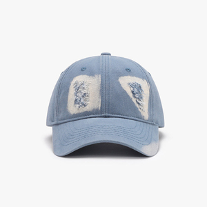 Gorra de Béisbol Vintage Unisex de Perfil Bajo, Azul Desgastado, Estilo Dad Hat, Lavada y Desteñida, Sin Estructura, Ajustable, Venta al por Mayor - Product Image 3