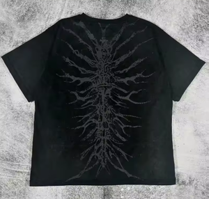 Vintage <b>Gothic</b> Skull Print Long Sleeve T <b>Shirt</b> for Men Oversized Streetwear Tee - Product Image 6