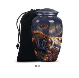 Grande urne noire en forme de tigre, urne funéraire pour cendres de tigre, urne commémorative noire en forme de tigre, urne funéraire pour animaux sauvages, urne pour cendres humaines adultes. - Product Image 2