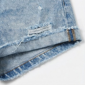 Short en jean premium pour femme, taille haute, double boutonnage, sexy, coupe ample, nouvelle collection, tendance été, vente en gros - Product Image 6