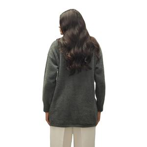 Nouveau 2026 Vente en gros Logo personnalisé Femme Col rond Manches longues Tricot brossé Mohair Alpaga Laine Sweat-shirt pour femme - Product Image 4