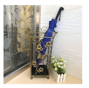Porte-parapluies créatif haut et rond à thèmes variés, en métal et cuir, style unique et décoratif - Product Image 4