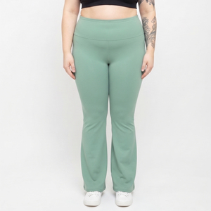 Leggings évasés grande taille pour femmes, style sportif, tricotés, à compression, pour le yoga, le fitness et l'entraînement en salle de sport - Product Image 3