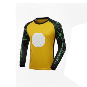 เสื้อฟุตบอลผู้รักษาประตูแขนยาวแบบยูนิเซ็กซ์ คอวี พิมพ์ลายด้วยความร้อน ลายเรขาคณิต ระบายความชื้น โพลีเอสเตอร์ เอวยางยืด - Product Image 1