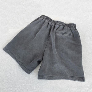 Shorts de survêtement en molleton français pour hommes, logo personnalisé, mélange de coton doux, décontracté, fitness, taille mi-haute, cordon de serrage, coupe ample, vêtements de sport - Product Image 4
